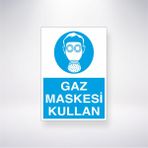 Reysa Tasarım Gaz Maskesi Kullan 21X30 cm Yapışkanlı Levha