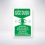 Reysa Tasarım Göz Duşu Nerededir Nasil Kullanilir Ne Kadar Süre ile Kullanılır Tehlike Halinde Yapılacakları Öğreniniz 21X30 cm Yapışkanlı Levha