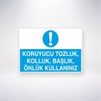 Reysa Tasarım Koruyucu Tozluk, Kolluk, Başlık, Önlük Kullanınız 21X30 cm Yapışkanlı Levha
