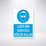 Reysa Tasarım Lazer Işını Koruyucu Gözlük Kullan 21X35 Arkası Yapışkanlı Levha