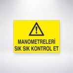 Reysa Tasarım Manometreleri Sık Sık Kontrol Et 21X30 cm Yapışkanlı Levha