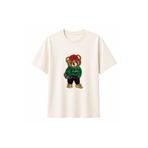 reyselstyle OSHO KUMAŞ ÜZERİ TEDDY BEAR PUNCH NAKIŞLI BASIC TSHİRT
