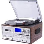 Reytek KN-110 Bluetooth Kumandalı Pikap Cdli Kaset USB Radyo 33-45-78 Plaklar Çalar Özellikli