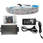 Rf Kumandalı Rgb Şerit LED Set 5050 Ledli 3çipli 10METRE IP20 - 10 m - Çok Renkli