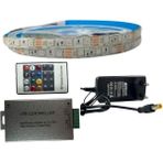 Rf Kumandalı Rgb Şerit LED Set 5050 Ledli 3çipli 5metre Silikonlu - 5 m - Çok Renkli