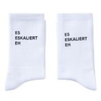 RF&CM ES ESKALIERT EH çoraplar - eğlenceli hediye fikri, üniseks, spor çorabı, tenis çorabı, eğlenceli parti tişörtü, sözlü, doğum günü için Gfit, Beyaz, 43 Große Größen
