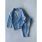 RG Brand Erkek Bebek %100 Keten Kumaş Takım Elbise, 3'lü Takım_RG327 - Mavi - 2 Yaş - Regular Fit