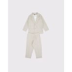 RG Brand Erkek Çocuk Doğal Keten Kumaş, Pantolon, Tişört, Ceket 3'lü Takım Elbise_RG1465 - 8 - 9 Yaş - Taş