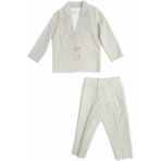 RG Brand Genç Erkek %100 Keten Kumaş Takım Elbise, 3'lü Takım_RG3361 - 13 Yaş - Regular Fit - Taş
