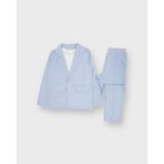 RG Brand Genç Erkek %100 Keten Kumaş Takım Elbise, 3'lü Takım_RG3361 - 9 - 10 Yaş - Regular Fit - Mavi