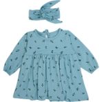 RG Brand Kız Bebek Baskılı Elbise ve Toka_RG321 - 12 - 18 Ay - Mint