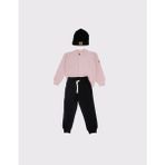 RG Brand Kız / Erkek Çocuk Eşofman, Şapka ve Şapka 3'lü Takım_RG1457 - Pembe - 5 - 6 Yaş