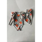 RG Brand UV Korumalı Bebek Fırfırlı Uzun Kollu Mayo – Güneş Korumalı Bebek Mayo_RG337 - Mandalin - 6 - 9 Ay