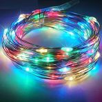 Rgb 5 Metre Renkli Pilli Led Işık Renkli Led Işık Renkli Yılbaşı Ağacı Işığı Rgb Parlak Peri Led Işık Multi Colors Led Light Vitrin