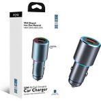 Rgb 53W Pd Hızlı Şarj Araç Içi Çakmaklık Şarj Aleti 1x Type-C 35W Pd 1x Usb3.0 18W - Gri