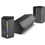 Rgb Gaming Hoparlör - Subwoofer'lı Pc Ses Sistemi - 3.5mm Aux Girişli - Masaüstü ve Tv Uyumlu