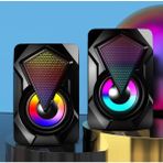 Rgb Işıklı Gaming Pc Bilgisayar Hoparlörü 1+1 Speaker 6W Bass Oyuncu Hoparlörü Laptop Notebook