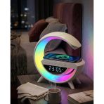 Rgb Işıklı Kablosuz Şarjlı Bluetooth Hoparlör Saat Alarm Özellikli