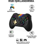 Rgb Işıklı Switch/ps3/ps4/android/ios Mfi/pc/steam Uyumlu Kablosuz Bluetooth Gamepad - Siyah