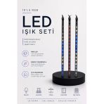 Rgb Led Dış Ve İç Mekan Süsleme Işığı 10 Çubuklu Şerit