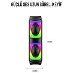 Rgb Led Işıklı Bluetooth Hoparlör 1200 Mah Şarjlı, Tws, Aux, Usb, Tf Kart Girişi