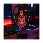 Rgb LED Işıklı Spartalı Savaşçı Miğferi Desenli Masaüstü Oyuncu Kulaklık Standı