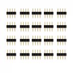 Rgb Led Konnektör 4 Pin Erkek 20’Li Set Rgb Şerit Led Bağlantı Ucu Jumper Pin Adaptör Rgb Led Şerit Birleştirme Konnektörü (Siyah) Vitrin