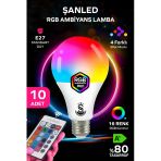 Rgb Led Lamba Ampül Kumandalı Ambiyans Aydınlatma Tasarruflu Renk Değiştiren Led Işık 10 Adet