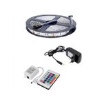Rgb Led Slikonsuz İç Mekan 5 Metre 24 Tuş Kumandalı 5050 smd 3 Çipli Tak Çalıştır