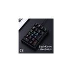 Rgb Mekanik Sayısal Tuş Takımı | 21 Tuşlu Kablolu Numpad, Mavi Switch, Gaming & Ofis Klavye - Siyah