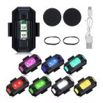 Rgb Oto, Motosiklet, Atv, Bisiklet Ucak Kanadi Cakar Mini Led Lamba Sarjli (1 Adet)