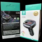 Rgb Renkli Araba Fm Mp3 Çalar Kablosuz Bluetooth 5.0 C26