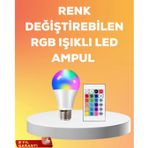 Rgb Uzaktan Kumandalı Led Ampul 16 Renk A Kalite 2025 Model Orijinal FRTKGT25DYMXUCZRGBLAMBA-5