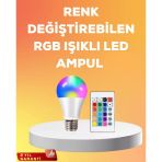 Rgb Uzaktan Kumandalı Led Ampul 16 Renk A Kalite 2025 Model Orijinal Mir17118858