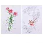 RGBMIX 20 Yaprak Çiçek Suluboya Kağıt Pedi 15x10 '' Suluboya Kağıdı Boyama Kitabı Sanat Su Boyama Pedi Boya Stres Giderici Boyama Pedi Sanat Boyama Malzemeleri Yeni Başlayanlar için İdeal