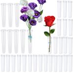 RHBHY Çiçekler için su tüpleri Çiçek tüpleri Çiçekler için plastik test tüpleri Çiçek aranjmanları için yeniden kullanılabilir şeffaf orkide tüpleri Bitkiler (büyük 15 adet, küçük 55 adet)