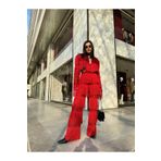 Rheme And Fons Özel Tasarım Couture El Işçiliği Abiye Kırmızı Kadın Pantolon