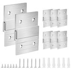 Rheross 1 set 5 -- Sağlam metal mandallı askı, fotoğraf rafı, çerçevesi, duvar donanımı, kanca aynası için Z çubuk, kurulum