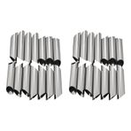 Rheross 28'li Set 430 Paslanmaz Çelik Boru Cannoli Pasta Formları -5 İnç