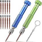 Rheross Gözlük tornavida, gözlük onarım seti, 10 mıknatıslı tornavida ucu, Watch Phone Laptop Jewelry Electronic için