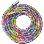 Rhinestone Drawstring Replacement 2 pcs Multicolor For Hoodie Sweatpants(Rainbow)
