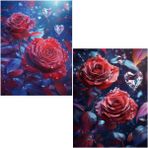 Rhinestone Elmas Boyama Yetişkin 2 Takım Elmas Boyama Kendin Yap Boncuk Nakış Elmas Boyama Tam Kit Yetişkinler 5D Yapay Elmas Çapraz Dikiş Kristal Sanat El Sanatları Dekor için 50 x 70 cm 4-840