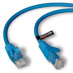 rhinocables Cat6 Ağ Kablosu, Ethernet, Lan & Patch Kablosu, RJ45 Molded Döşeme Kablosu Yama Kablosu Şunlar için: UTP Switch Router Modem Patch Paneli Erişim Noktası (3 m, Mavi)