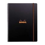 Rhodia Active Siyah İç Cepli Spiralli 90 gr 80 Yaprak 225x297 mm Çizgili Defter