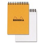 Rhodia Basic Turuncu Kapak Spiralli 80 gr 80 Yaprak Kareli Bloknot