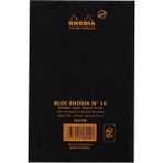 Rhodia Basic Üstten Zımbalı Bloknot 11x17 Çizgili Siyah