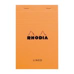 Rhodia Basic Üstten Zımbalı Bloknot 11x17 Çizgili Turuncu