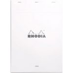 Rhodia Basic Üstten Zımbalı Bloknot A4 Çizgili Beyaz