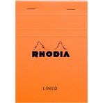 Rhodia Basic Üstten Zımbalı Bloknot A6 Çizgili Turuncu