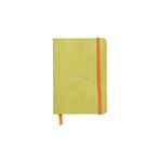 Rhodia Boutique Rodiarama Renkler İtalyan Deri Yumuşak Kapak Çizgili Anis Green A6 72 Yaprak Defter